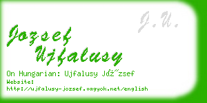 jozsef ujfalusy business card